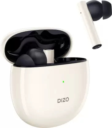 DIZO by realme TechLife GoPods with Active Noise Cancellation(ANC) Bluetooth Headset (Creme White, True Wireless) DIZO by realme TechLife GoPods with Active Noise Cancellation(ANC) Bluetooth Headset (Creme White, True Wireless)